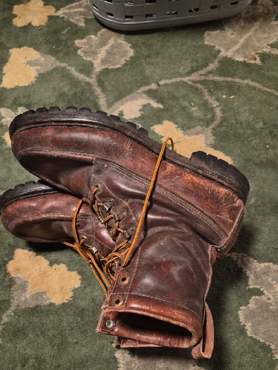 Men\'s Brown Leather Lace-Up Work Boots - Rugged Outdoor Style